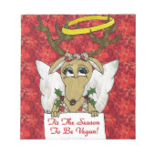 Reindeer Angel is het seizoen van de Vegan Notitieblok (Voorkant)