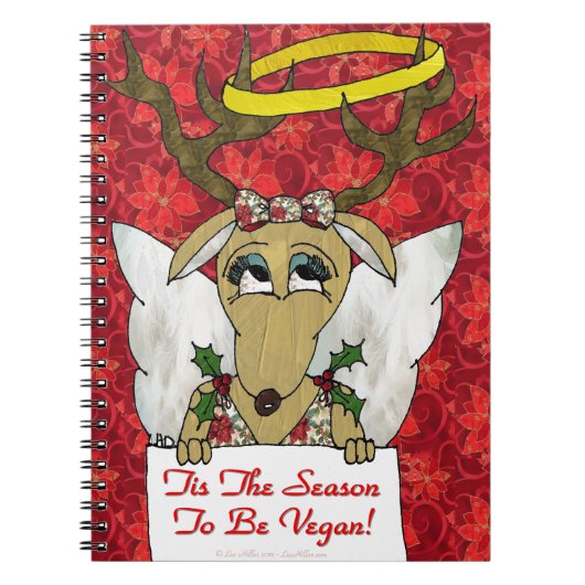 Reindeer Angel is het seizoen van de Vegan Notitieboek (Voorkant)