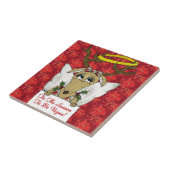 Reindeer Angel is het seizoen van de Vegan Tegeltje (Zijkant)