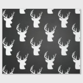 Reindeer Antler  Chalkboard Rustic Pattern Cadeaupapier (Vlak)