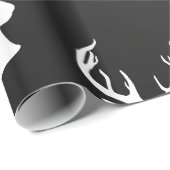 Reindeer Antler  Chalkboard Rustic Pattern Cadeaupapier (Rol Hoek)