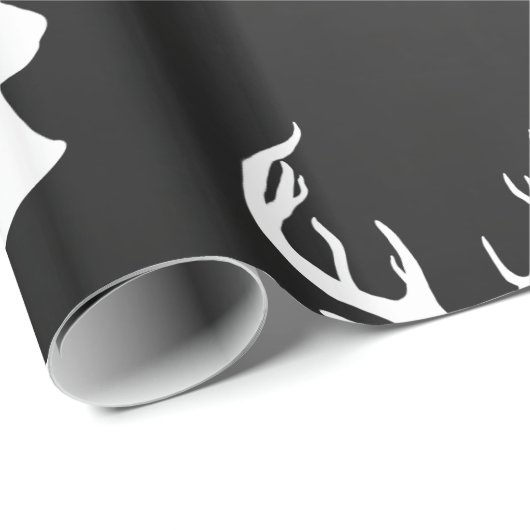 Reindeer Antler Chalkboard Rustic Pattern Cadeaupapier (Rol Hoek)