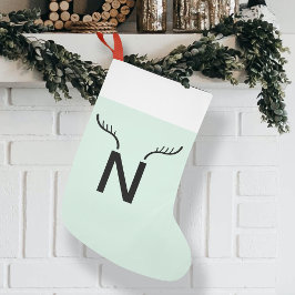 Reindeer Antler | Mint Green-kerstmonogram Kleine Kerstsok