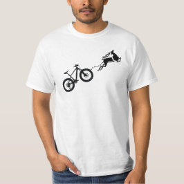 Reindeer Antler Mountain Bike Christmas rider  T-shirt