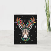 Reindeer Antlers Cute Christmas Animal Xmas Kids  Kaart (Voorkant)