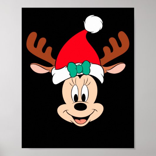 Reindeer Antlers Santa Hat  Poster (Voorkant)