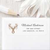  Reindeer Baby Shower Return Address Label (Insitu)