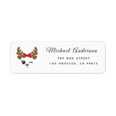  Reindeer Baby Shower Return Address Label (Voorkant)