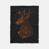 Reindeer Barn Gnome Christmas Fleece Blanket  Deken (Voorkant)