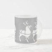 Reindeer Beer Glass Festive Mok kerstcadeaus (Voorkant rechts)