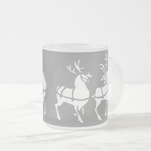Reindeer Beer Glass Festive Mok kerstcadeaus (Voorkant rechts)
