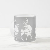 Reindeer Beer Glass Festive Mok kerstcadeaus (Voorkant links)