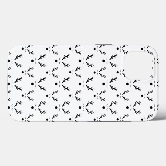 Reindeer Black en White Pattern Case-Mate iPhone Case (Achterkant (horizontaal))