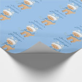 Reindeer Blue van de Groeten van het seizoen Cadeaupapier (Hoek)