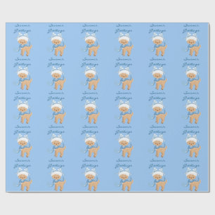 Reindeer Blue van de Groeten van het seizoen Cadeaupapier