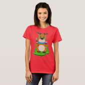 Reindeer Bottle Red wine T-shirt (Voorkant volledig)
