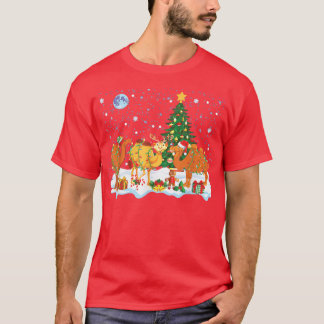 Reindeer Camel Funny-kerstlichten T-shirt