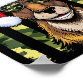 Reindeer Camo American Flag Christmas Pajama X-mas Poster (Hoek)