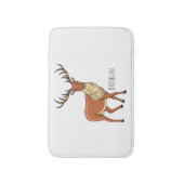 Reindeer cartoon illustration badmat (Voorkant Verticaal)