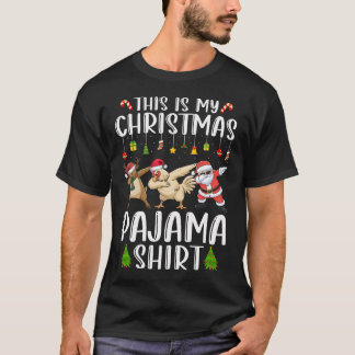 Reindeer Chicken Santa Dabbing Christmas 	s T-shirt
