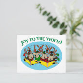 Reindeer Choir - Joy to World Feestdagenkaart (Staand voorkant)
