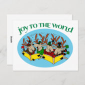 Reindeer Choir - Joy to World Feestdagenkaart (Voorkant / Achterkant)