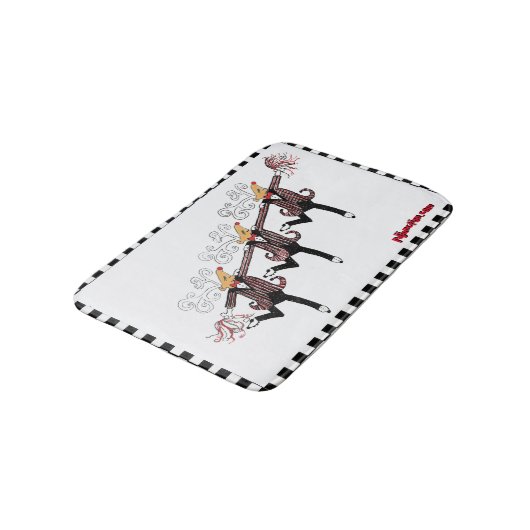 Reindeer Chorus Line Bath Mat (Gekanteld)