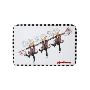 Reindeer Chorus Line Bath Mat