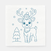 reindeer christmas art servet (Voorkant)