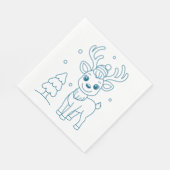 reindeer christmas art servet (Hoek)