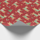 Reindeer, Christmas Cadeaupapier (Hoek)