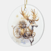 Reindeer Christmas Ceramic Ornament (Links)