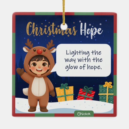 Reindeer Christmas Ornament (Achterkant)