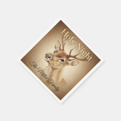 Reindeer Christmas Paper Napkin Customizable Servet (Hoek)