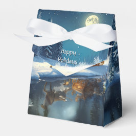 Reindeer Christmas Sleigh Holiday Favor Box Bedankdoosjes