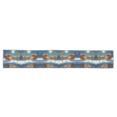 Reindeer Christmas Sleigh Table Runner Lange Tafelloper (Horizontaal)
