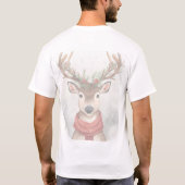 Reindeer Christmas T-Shirt For Festive Holiday (Achterkant)
