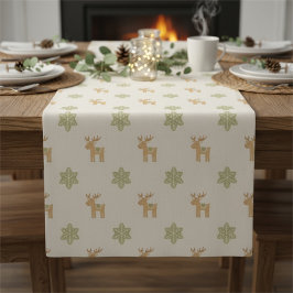 Reindeer Christmas Table Runner Holiday Korte Tafelloper