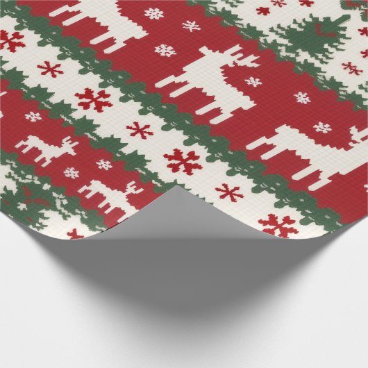 Reindeer Christmas Wrap Cadeaupapier (Hoek)