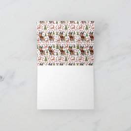 Reindeer cute floral mug bedankkaart