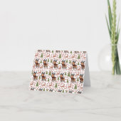 Reindeer cute floral mug bedankkaart (Voorkant)