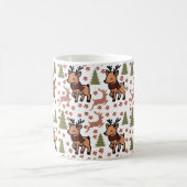 Reindeer cute floral mug koffiemok (Center)
