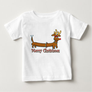 Reindeer Dachshund Merry Kerstmis