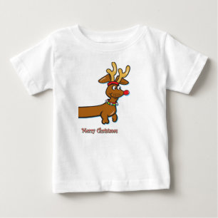 Reindeer Dachshund Merry Kerstmis