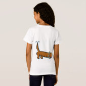 Reindeer Dachshund Merry Kerstmis T-shirt (Achterkant volledig)
