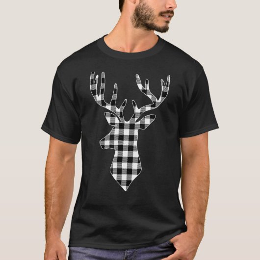 Reindeer Deer kerstbuffalo Pset Holiday Paja T-shirt (Voorkant)