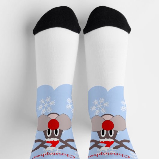 Reindeer Design Christmas Sokken (Top)