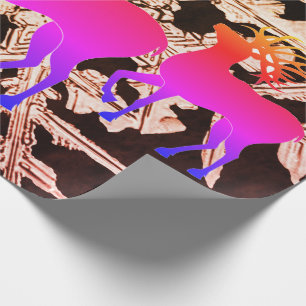 REINDEER EN BENTLEY SNOWFLAKE Wrappapier Cadeaupapier