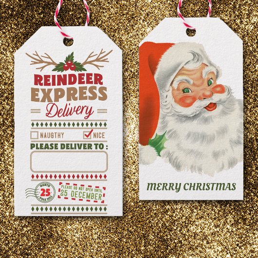 Reindeer Express-levering vanaf Santa Cadeaulabel