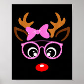 Reindeer Face Matching Family Christmas Costume Wo Poster (Voorkant)